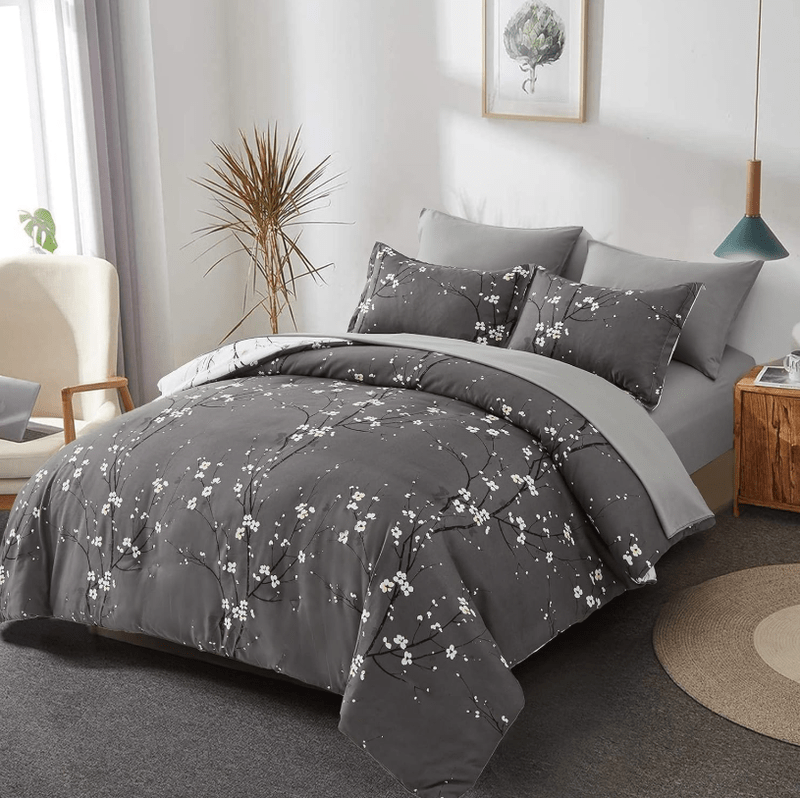 Floral Grey - Summer Comforter Set