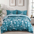 Teal Leaves-Bed Sheet Set